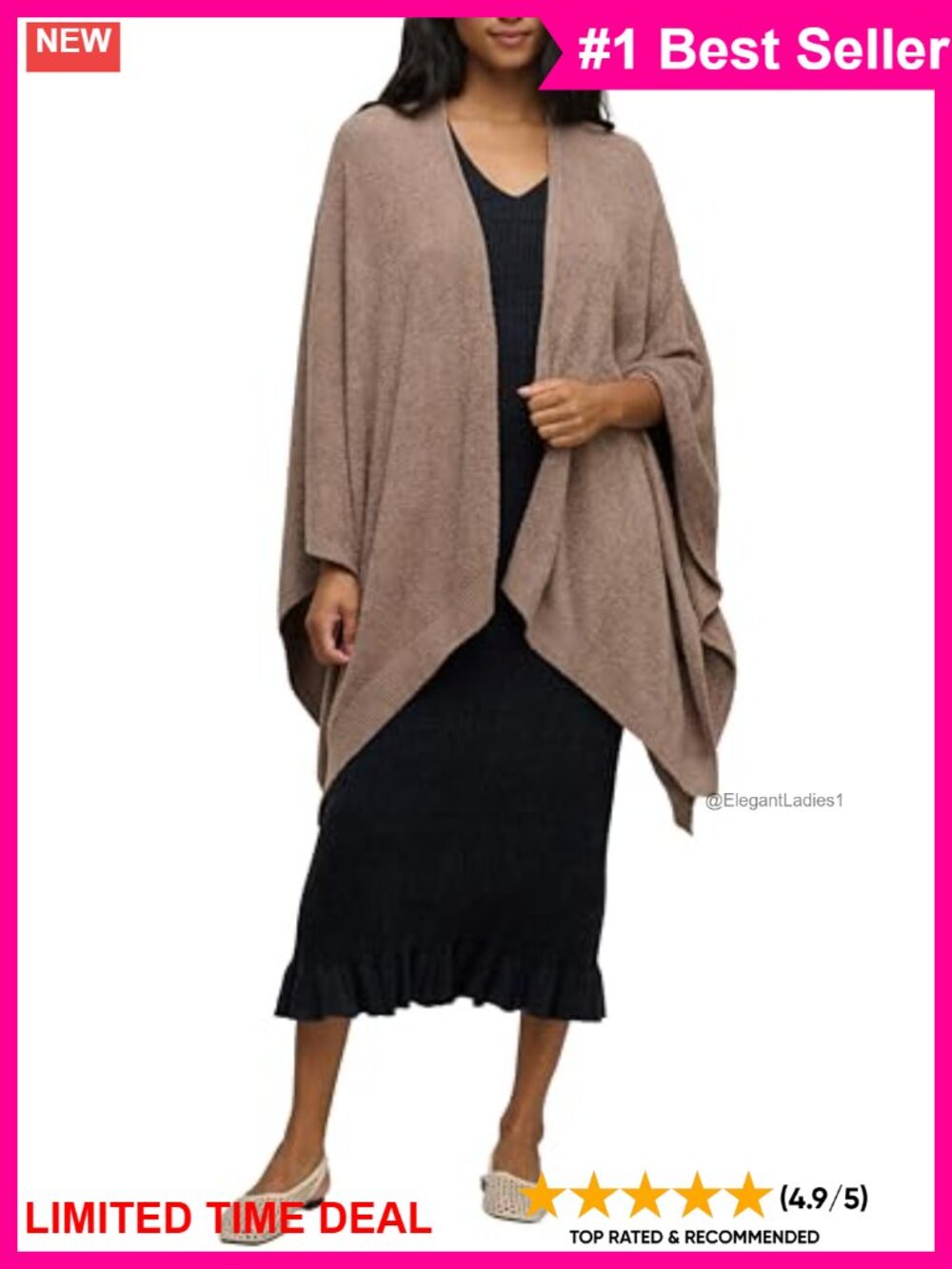CozyChic Lite Knit Weekend Wrap Breathable All-Season Wearable Blanket